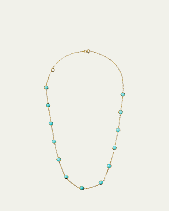 13-Stone Station Necklace in 18K Gold